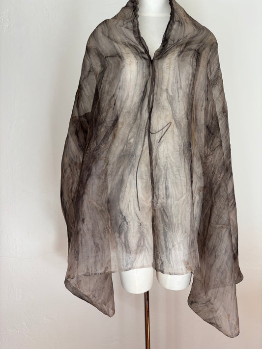 Silk Puriri Draped Dress